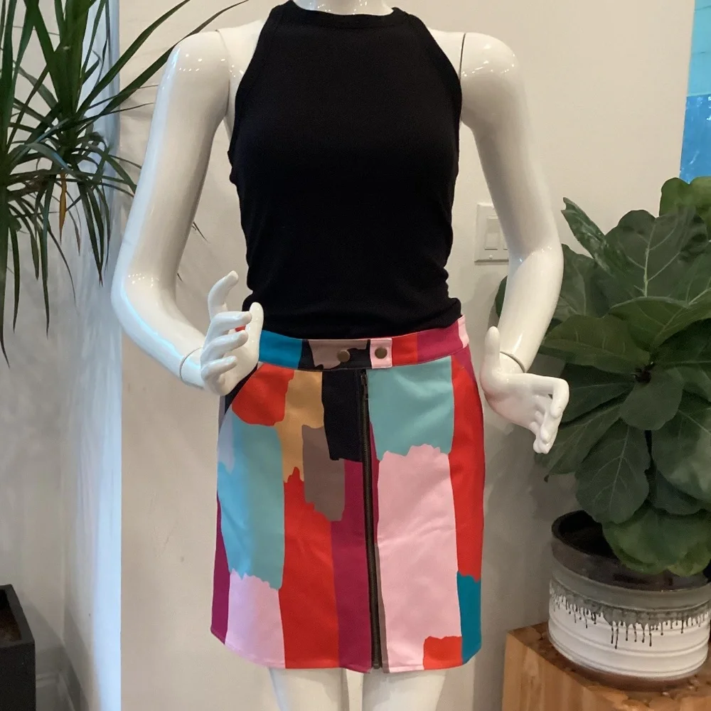 REDUCED NEW CROSBY BY MOLLIE BURCH PHOEBE MINI COLORBLOCK SKIRT Sz 2